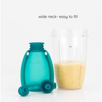 Maccie Refillable Food Pouch - Aqua Blue